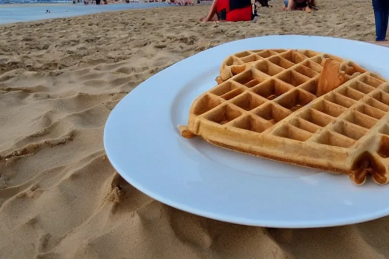 Image similar to a big waffles in the beach