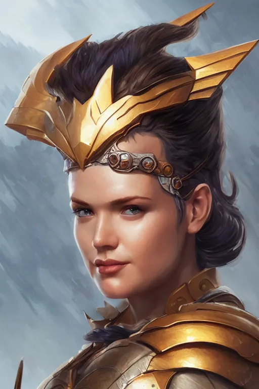 Image similar to amazon valkyrie athena, d & d, fantasy, portrait, highly detailed, headshot, digital painting, trending on artstation, concept art, sharp focus, illustration, art by artgerm and greg rutkowski and magali villeneuve