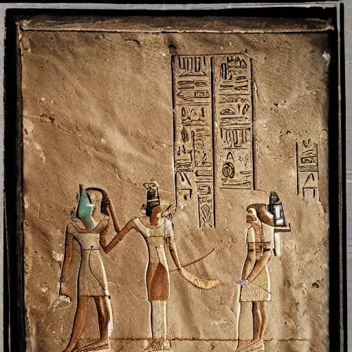 Image similar to An ancient Egyptian sportscar, ambrotype