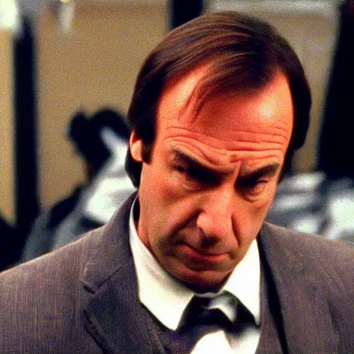 Prompt: saul goodman slow - motion dodging a bullet in the matrix ( 1 9 9 9 )