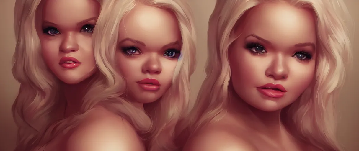 Prompt: very beautiful trisha paytas, happy appearance, ioyful vibe and lighting, cgsociety, artstation, in the style of artgerm