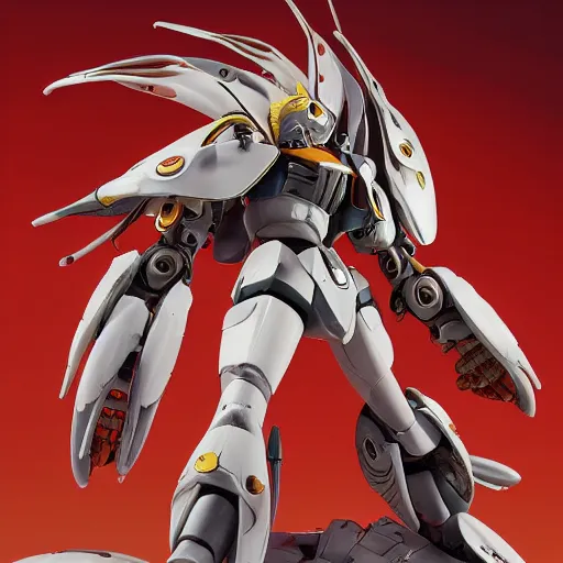 Image similar to futuristic leucospermum catherinae mecha protea pinwheel body, sepals forming helmet, floral details, leucospermum, 8 k hd resolution, barbatos gundam with floral inlay, bandai box art, star wars, makoto kobayashi, frank gehry, raymond swanland