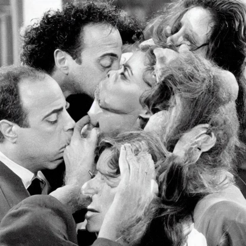 Image similar to jerry Seinfeld kissing Elaine benes