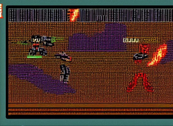 Prompt: screenshot of doom on atari 2 6 0 0