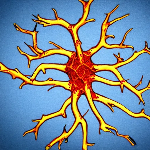 Image similar to neuron made of steel