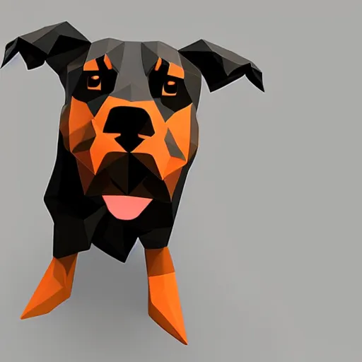 Image similar to rottweiler 3 d low poly art