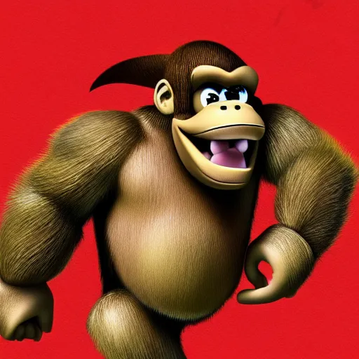 Image similar to Donkey Kong, digital art, award winning