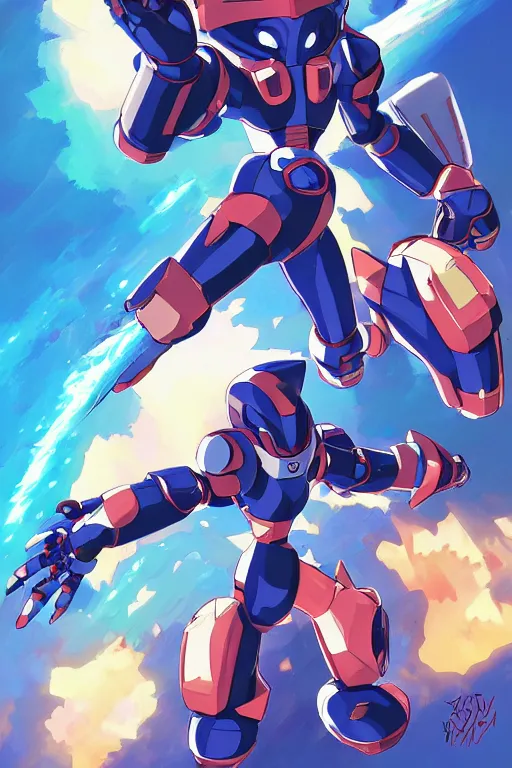 Image similar to robot ninja mask helmet megaman x zero rockman 2 0 2 2 switch game boss legacy collection fanart artsation, art gta 5 comics, behance hd by jesper ejsing, by rhads, makoto shinkai and lois van baarle, ilya kuvshinov, rossdraws global illumination ray tracing