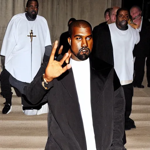 Image similar to kanye west as a priest, 2 0 1 0 s, candid photo,