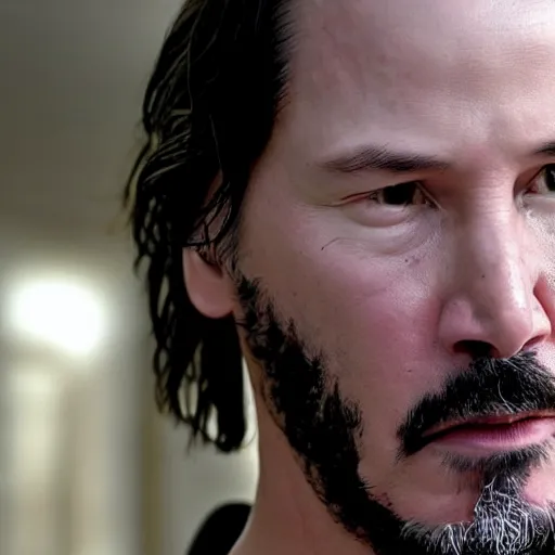 Image similar to Keanu Reeves in Sons of anarchy very detail4K quality super realistic