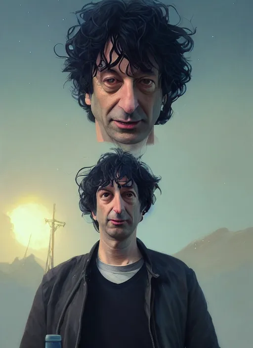 Prompt: highly detailed portrait of neil gaiman in gta v, stephen bliss, unreal engine, fantasy art by greg rutkowski, loish, rhads, ferdinand knab, makoto shinkai and lois van baarle, ilya kuvshinov, rossdraws, tom bagshaw, global illumination, radiant light, detailed and intricate environment