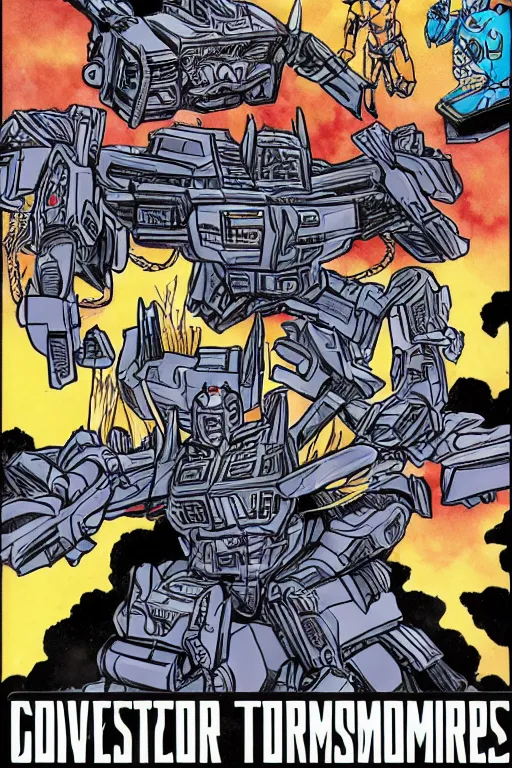 Image similar to Cover of a Zine about Transformers