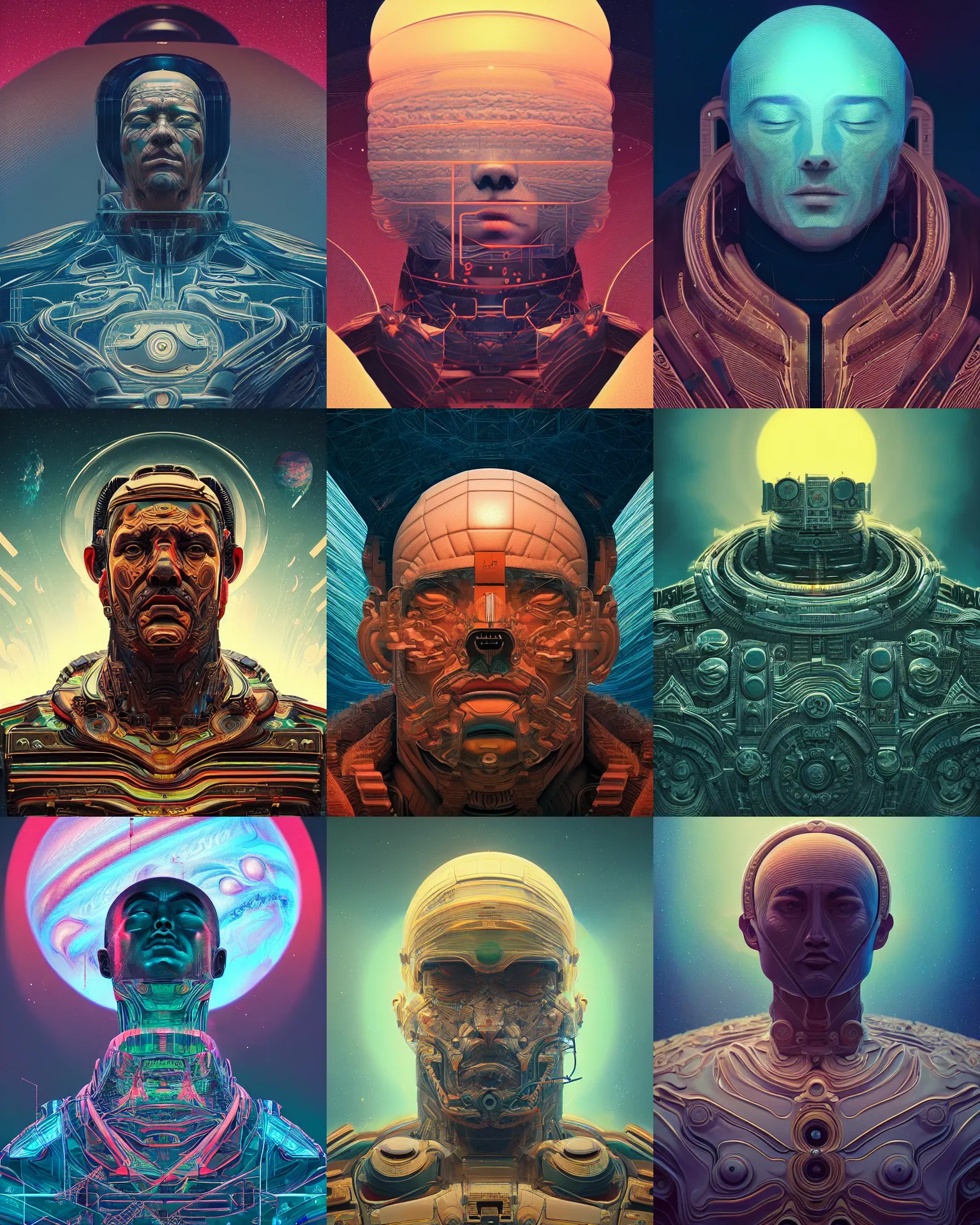 Prompt: man made of jupiter. intricate abstract. intricate artwork. by tooth wu, wlop, beeple, dan mumford. trending on artstation, greg rutkowski very coherent symmetrical artwork. cinematic, hyper realism, high detail, octane render, 8 k, iridescent accents