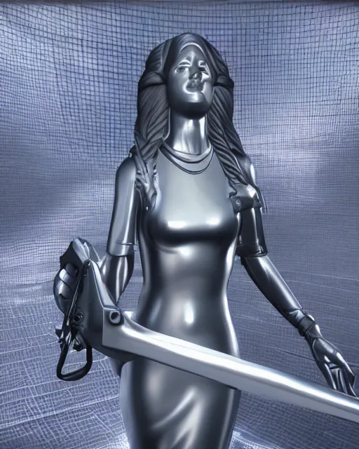 Image similar to lady justice futuristic style, highly detailed, rendered, ray - tracing, cgi animated, 3 d demo reel avatar