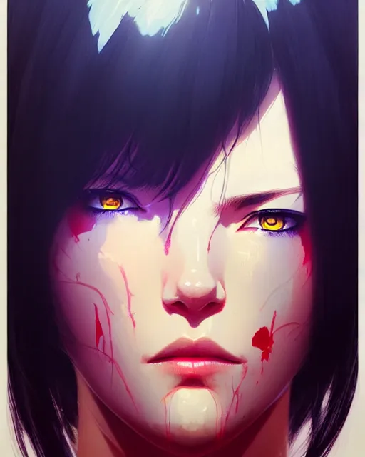 Image similar to dead inside!!!, fine - face, audrey plaza, realistic shaded perfect face, fine details. anime. realistic shaded lighting poster by ilya kuvshinov katsuhiro otomo ghost - in - the - shell, magali villeneuve, artgerm, jeremy lipkin and michael garmash and rob rey