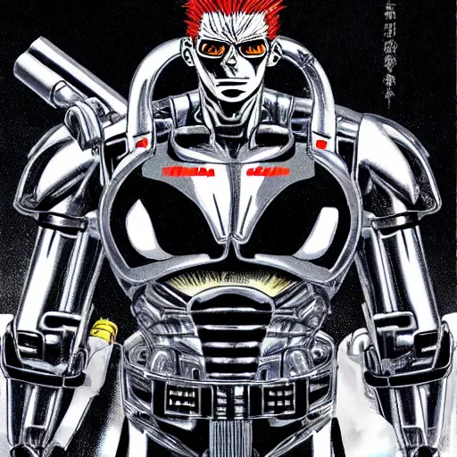 Image similar to a t - 8 0 0 terminator in yusuke murata style, detailed