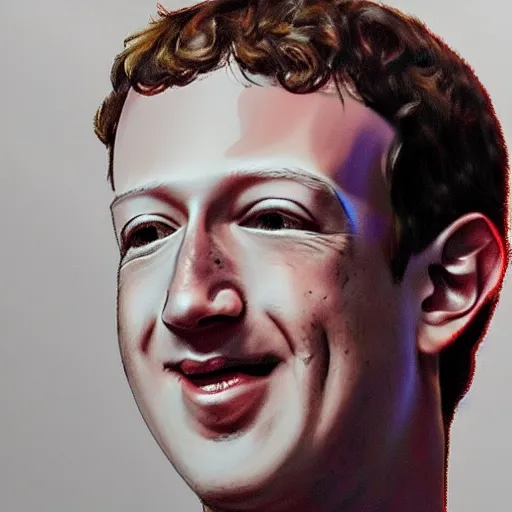 Image similar to Mark Zuckerberg drawn in style of Meatcanyon