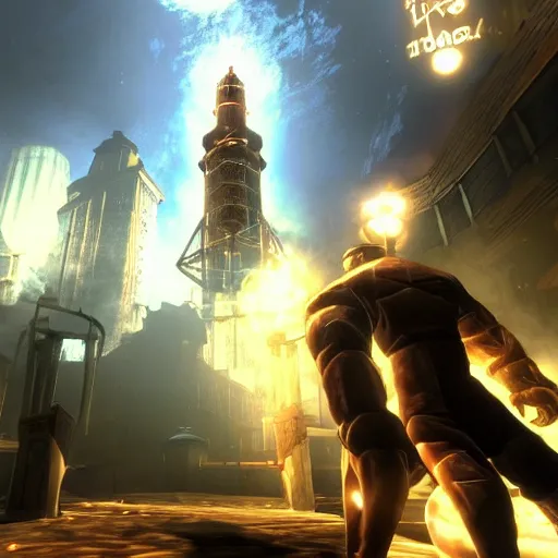 Prompt: Screenshot from Bioshock