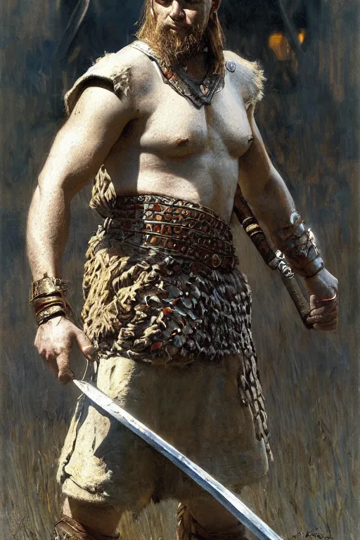 Prompt: viking warrior, highly detailed painting by gaston bussiere, craig mullins, j. c. leyendecker 8 k