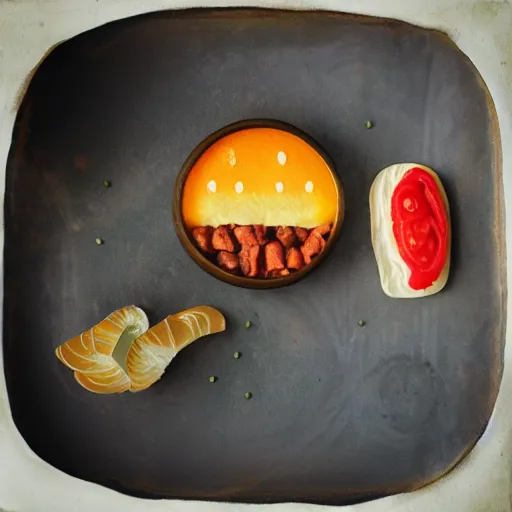 Prompt: surrealism food