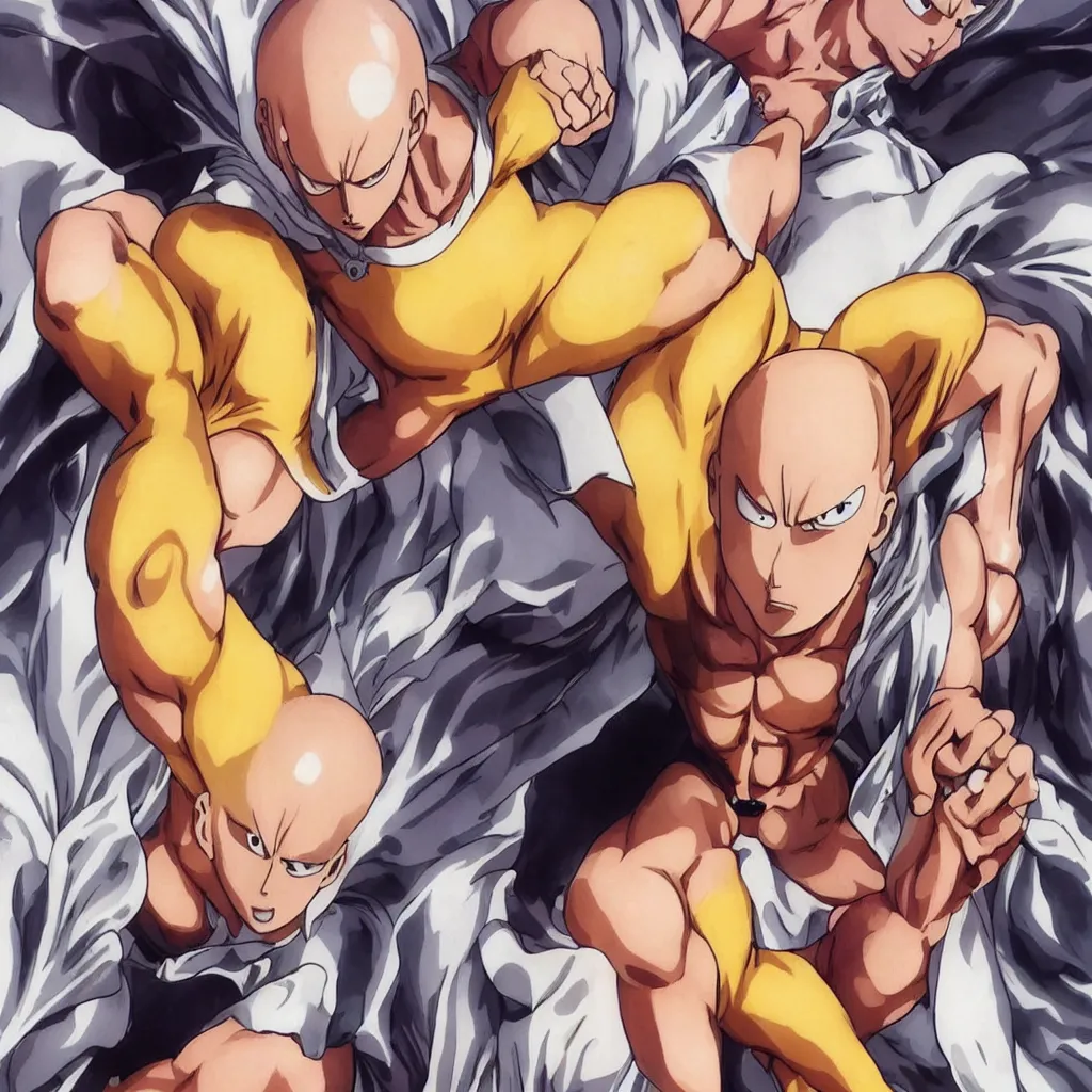 ripped shirtless saitama one punch man instagram, Stable Diffusion