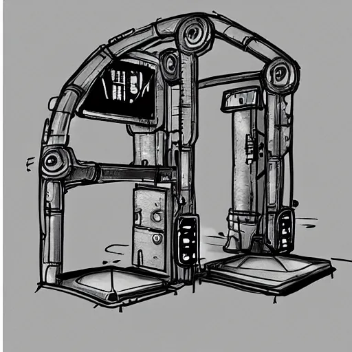 Prompt: “sketch of portal machine”