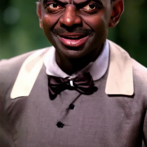 Prompt: black mr bean, photo