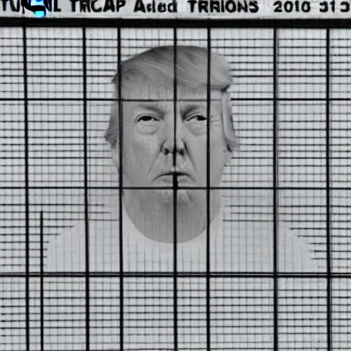 Image similar to prison mugshot of donald trump