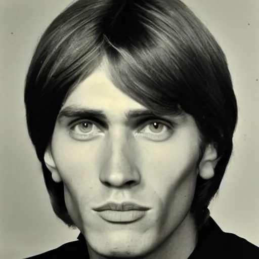 Prompt: A photograph portrait of Jerma985 with short-medium length hair a combover wearing early 1970s menswear in the early 1970s, taken in the early 1970s, grainy, taken on a 1970s Kodak Camera, realistic, hyperrealistic, very realistic, highly detailed, very detailed, extremely detailed, detailed, digital art, trending on artstation, colorized photo