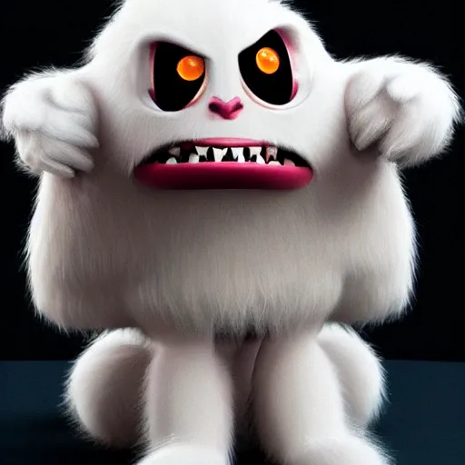 Image similar to cute fluffy demon from pixar