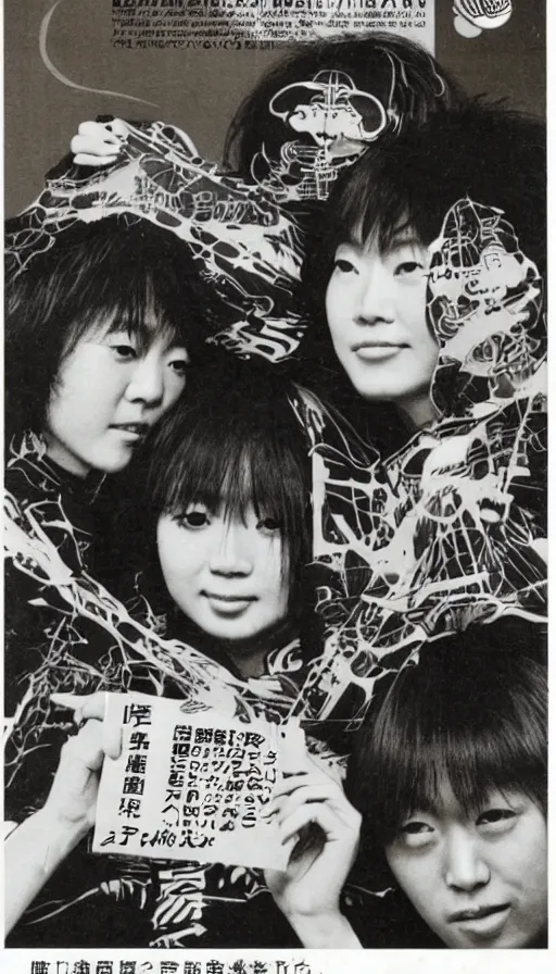 Image similar to 1980 Japanese creative culture magazine advertisement for a show called future eco communities