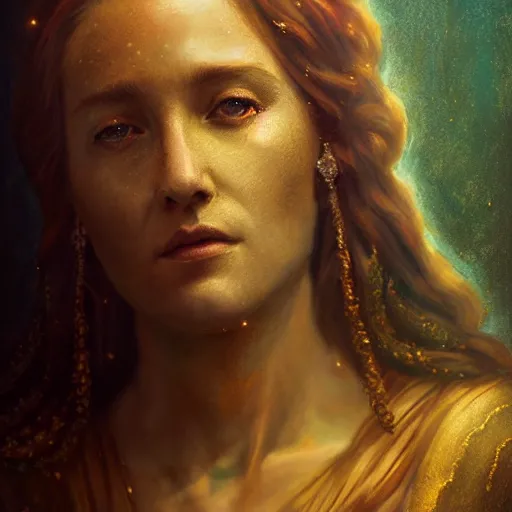 Image similar to majestic gracious regal goddess mater theia portrait, ancient greece, atmospheric lighting, painted, intricate, volumetric lighting, beautiful, rich deep colours masterpiece, golden hour, golden ratio, sharp focus, ultra detailed, by leesha hannigan, ross tran, thierry doizon, kai carpenter, ignacio fernandez rios