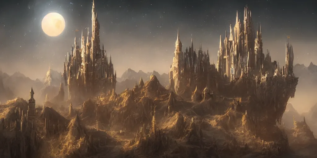 realistic space fantasy castle, detailed lighting, | Stable Diffusion ...