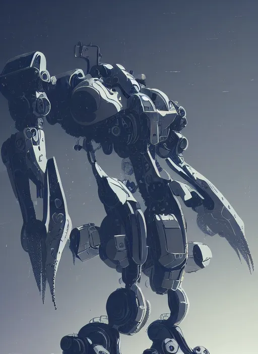 Prompt: intricate digital artwork of a mech by by nuthin'but mech, by kallamity sketchbook, inspired by nier : automata, clean white lab background, octane render, cgstation, 4 k resolution