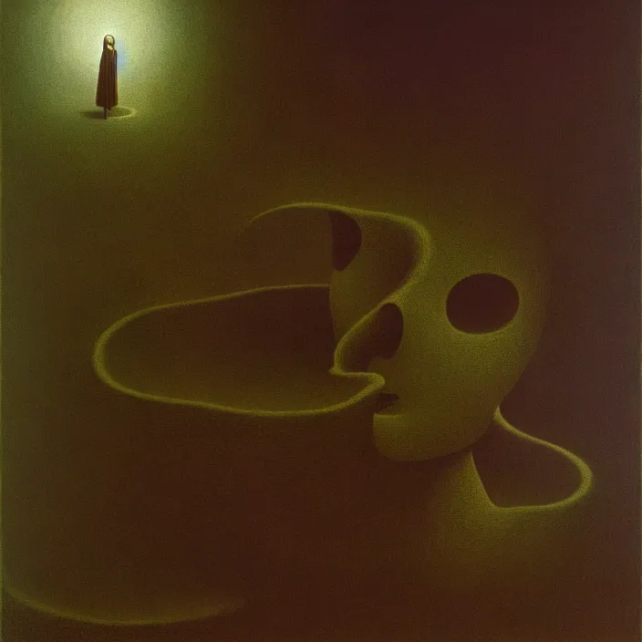 Image similar to a visual paradox, by mc escher and zdzisław beksinski, oil on canvas, dramatic lighting