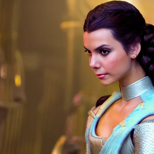 Image similar to victoria justice as princess padme in star wars episode 3, 8 k resolution, cinematic lighting, anatomically correct