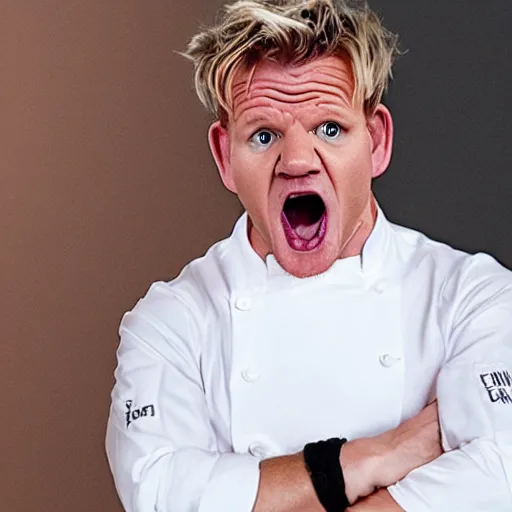 Image similar to photo of gordon ramsay screaming at baby