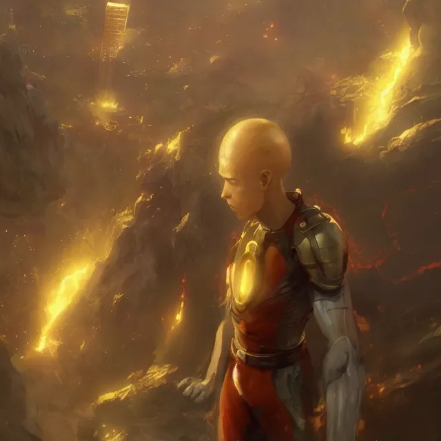 prompthunt: saitama, anime, octane redner, colors, holy, full body, manga,  8 k, illustration, concept artbook galaxy, atmosphere, unreal engine, video  game, highly detailed, symmetrical, concept art, peter mohrbacher, charlie  bowater, artstation, craig