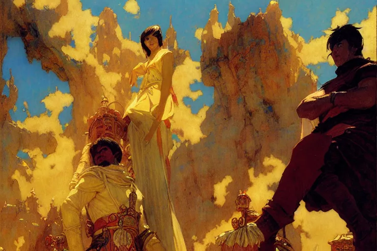 Image similar to tales of earthsea, painting by gaston bussiere, craig mullins, j. c. leyendecker, tom of finland