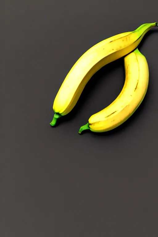 Image similar to render of large banana, ray traced, octon render, black background