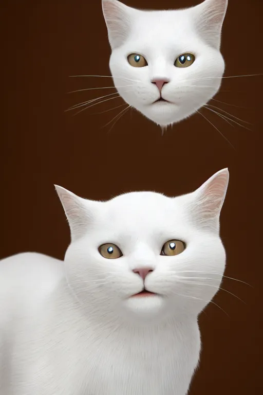 Image similar to a white cat wearing a formal overcoat, hyperrealistic, concept art, octane render, unreal engine 5, trending on DeviantArt, highly detailed, high quality, 8K, soft lighting, cute, studio background, studio lighting, realistic face, trending on Artstation, elegant clothes, profile picture
