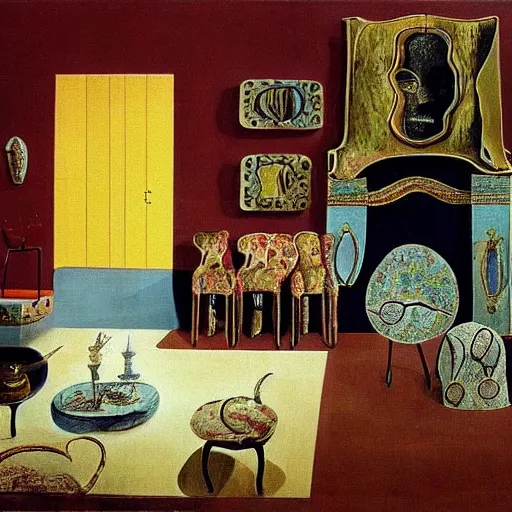 Prompt: interior design by salvador dali