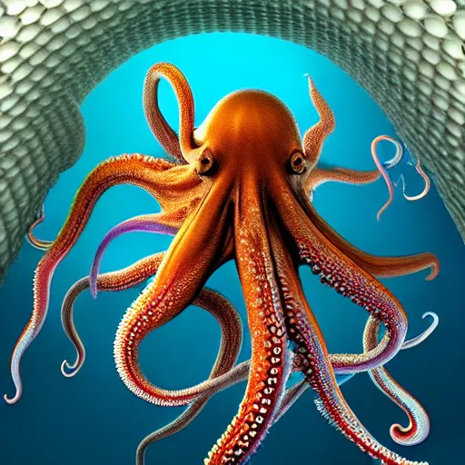 Prompt: hyperrealism photography in araki nobuyoshi dramatic scene from movie the big lebowski style computer simulation visualisation of detailed octopus riding on a astronaut back in the detailed ukrainian village in rendered in mandelbulb 4 d