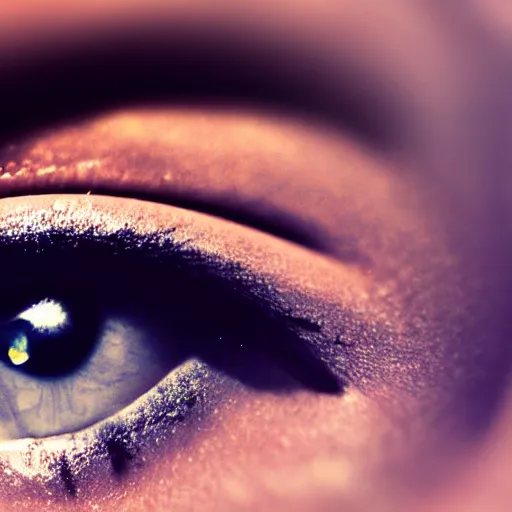 Prompt: a close up of a person's eye