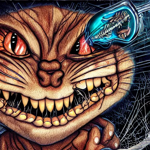 Image similar to garfield scariest horror nightmare by junji ito, digital art, deepdream cosmic, 3 d high definition, trending on artstation, photorealistic, high resolution, 8 k, octane, hyper detailed, trending on deviantart insane details, intricate, elite, ornate, elegant trend, highly detailed and intricate, sharp focus, photography, unreal engine