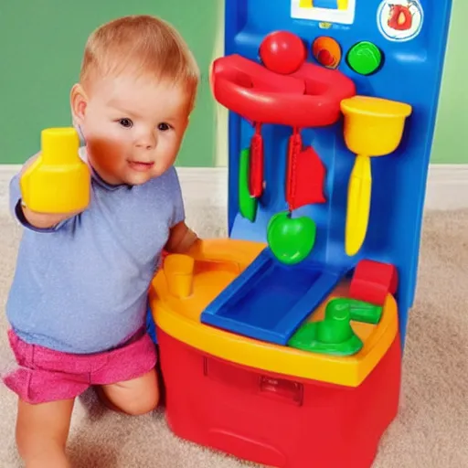 Prompt: Photo of a Carl Brutananadilewski Fisher Price learning toy for children