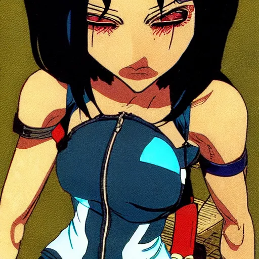 Image similar to nico robin is a cyborg by satoshi kon