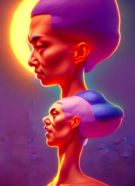 Prompt: colourful caricature - 3 d vfx art - of the sun, art style by james jean & hsiao - ron cheng, character concept art, unreal engine render, digital illustration, sharp, intricate detail, volumetric light, ray tracing, soft light, symmetric, pinterest, artstation, behance,