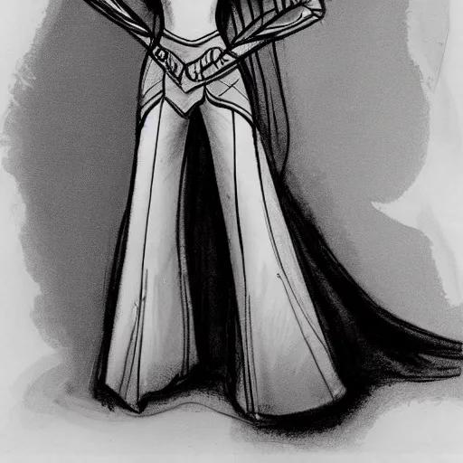 Image similar to milt kahl sketch of victoria justice as princess padme from star wars episode 3