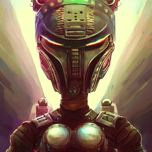 Image similar to cyberpunk viking helmet mask warrior goddess robot ninja fantasy, art gta 5 cover, official fanart behance hd artstation by jesper ejsing, by rhads, makoto shinkai and lois van baarle, ilya kuvshinov, ossdraws